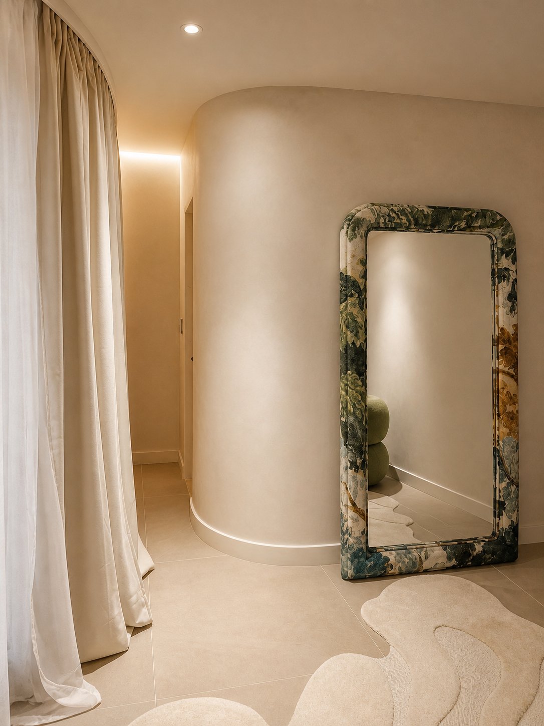 Treatment suite with fire feature